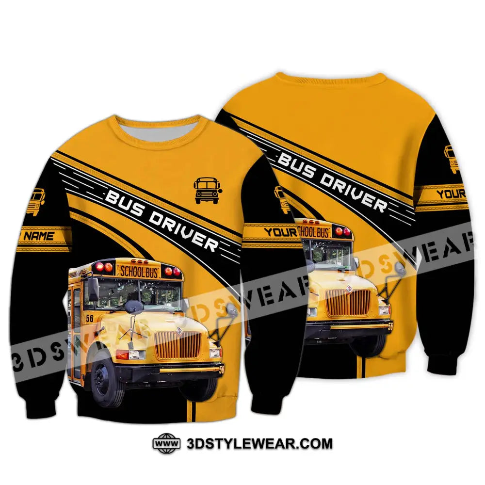 Unisex Shirt - Custom Name For Bus Driver Long Sleeve / S T-Shirt