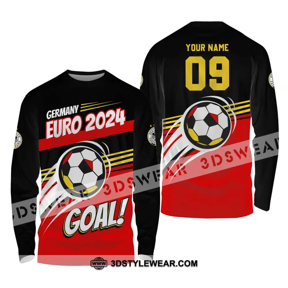 Unisex Shirt - Custom Name Germany National Team Euro 2024 Goal! Long Sleeve / S T-Shirt