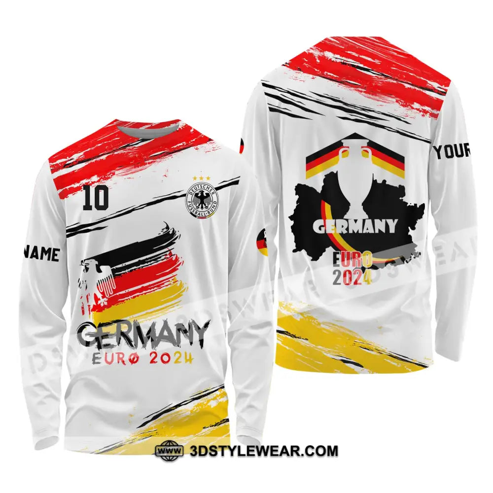 Unisex Shirt - Custom Name Germany National Team Euro 2024 Long Sleeve / S T-Shirt