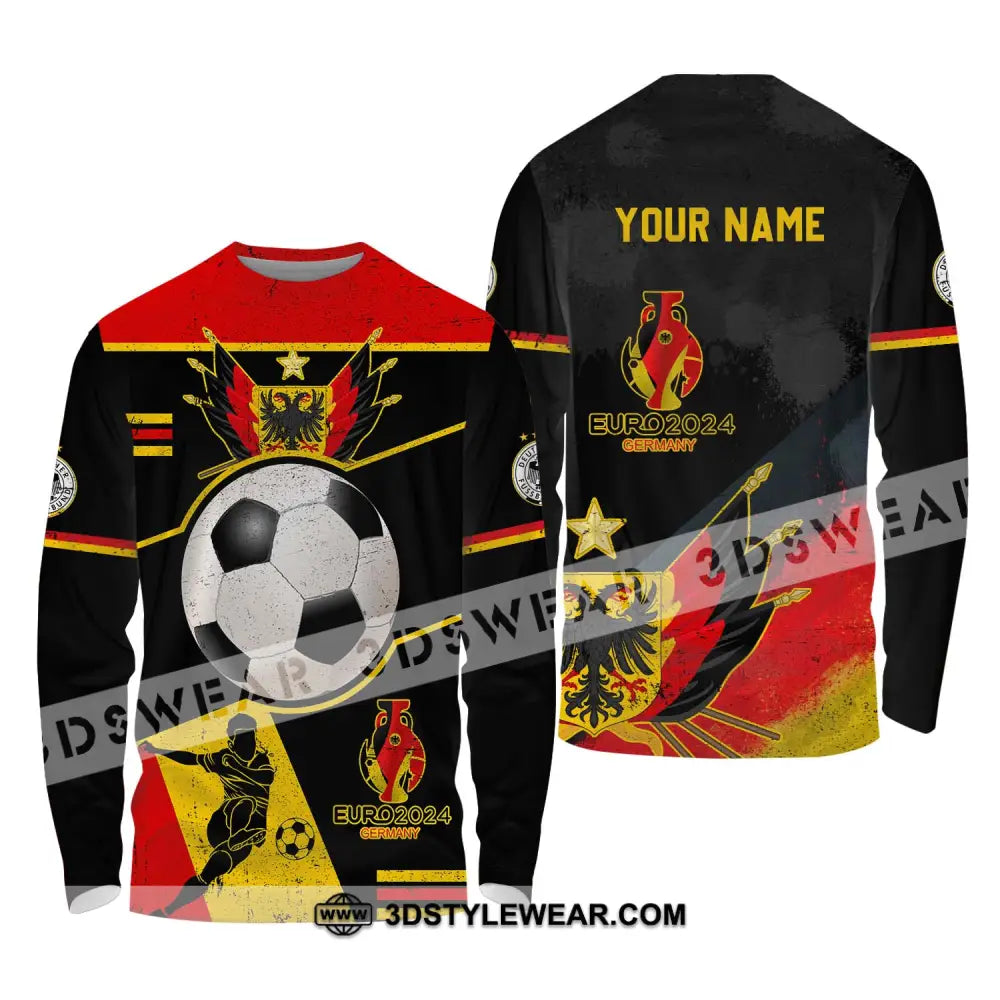 Unisex Shirt - Custom Name Germany Team Euro 2024 Long Sleeve / S T-Shirt