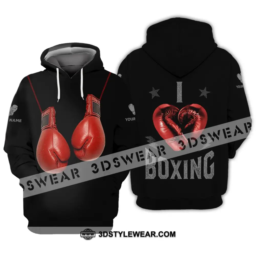 Unisex Shirt - Custom Name Gift For Boxing Lover Hoodie / S T-Shirt