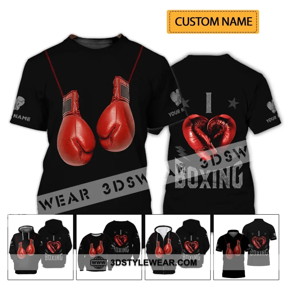 Unisex Shirt - Custom Name Gift For Boxing Lover T-Shirt