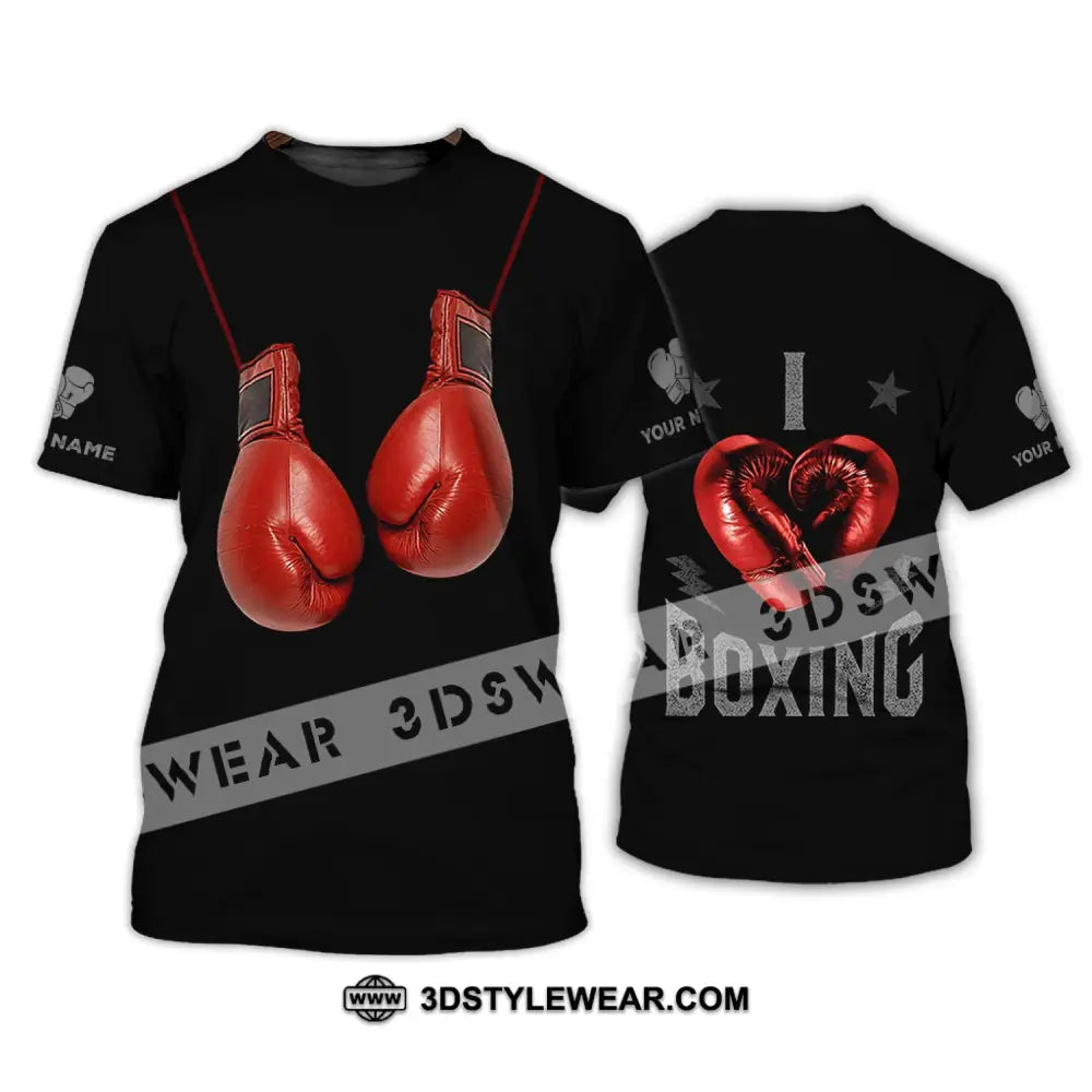 Unisex Shirt - Custom Name Gift For Boxing Lover T-Shirt / S T-Shirt