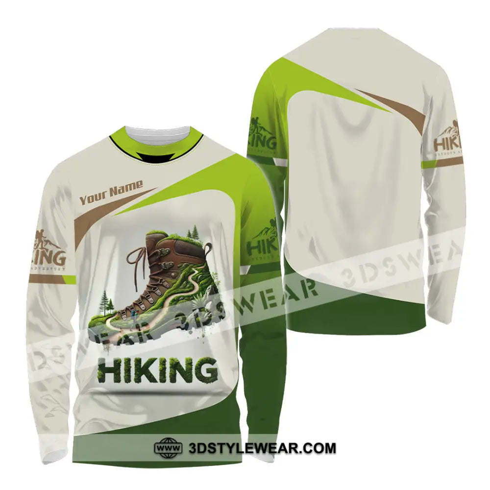 Unisex Shirt Custom Name Hiking Lover Gift Long Sleeve / S T-Shirt