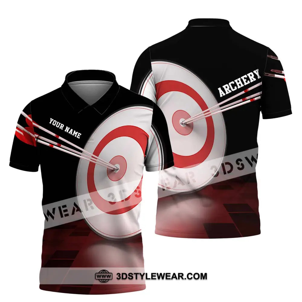 Unisex Shirt - Custom Name Hit The Archery Darts Polo / S T-Shirt