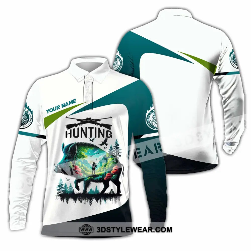 Unisex Shirt Custom Name Hunter Shirt Hunter Hoodie Shirt Polo Long Sleeve Shirt Long Sleeve Polo / S T-shirt