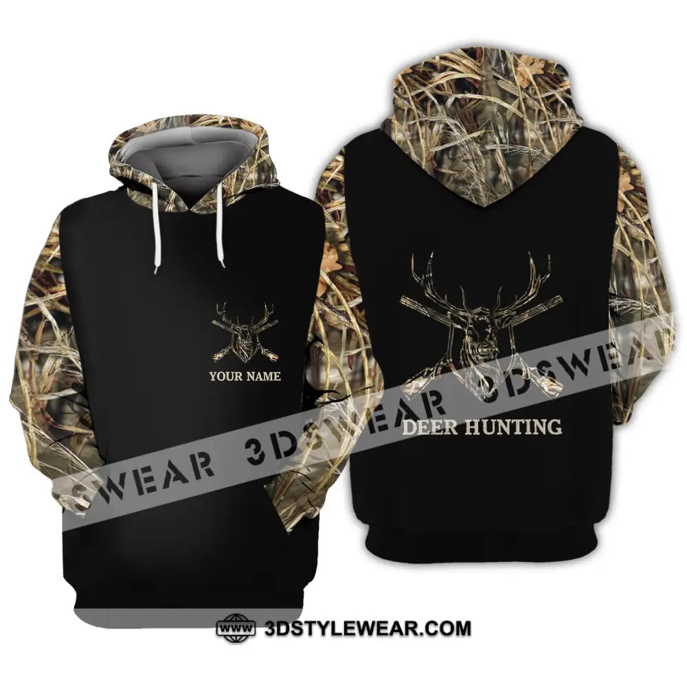 Unisex Shirt - Custom Name Hunting Deer Full Printing Hoodie / S T-Shirt