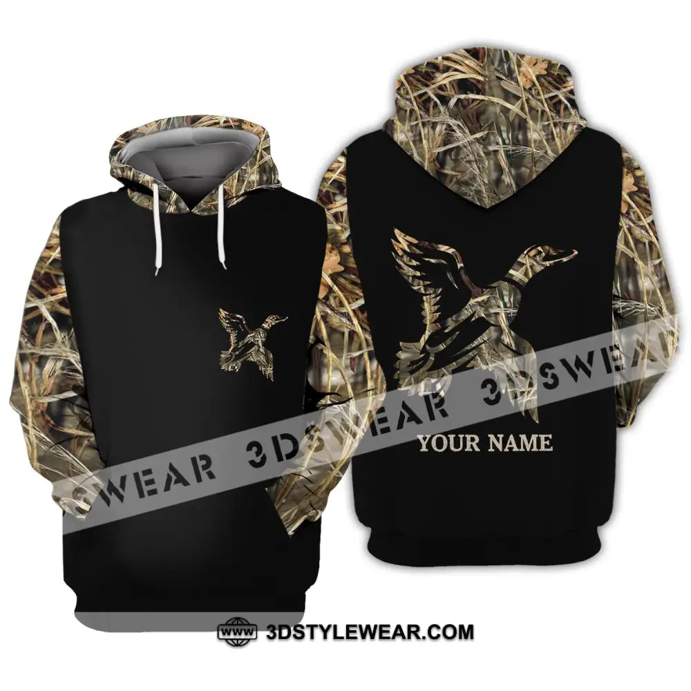 Unisex Shirt - Custom Name Hunting Duck Full Printing Hoodie / S T-Shirt