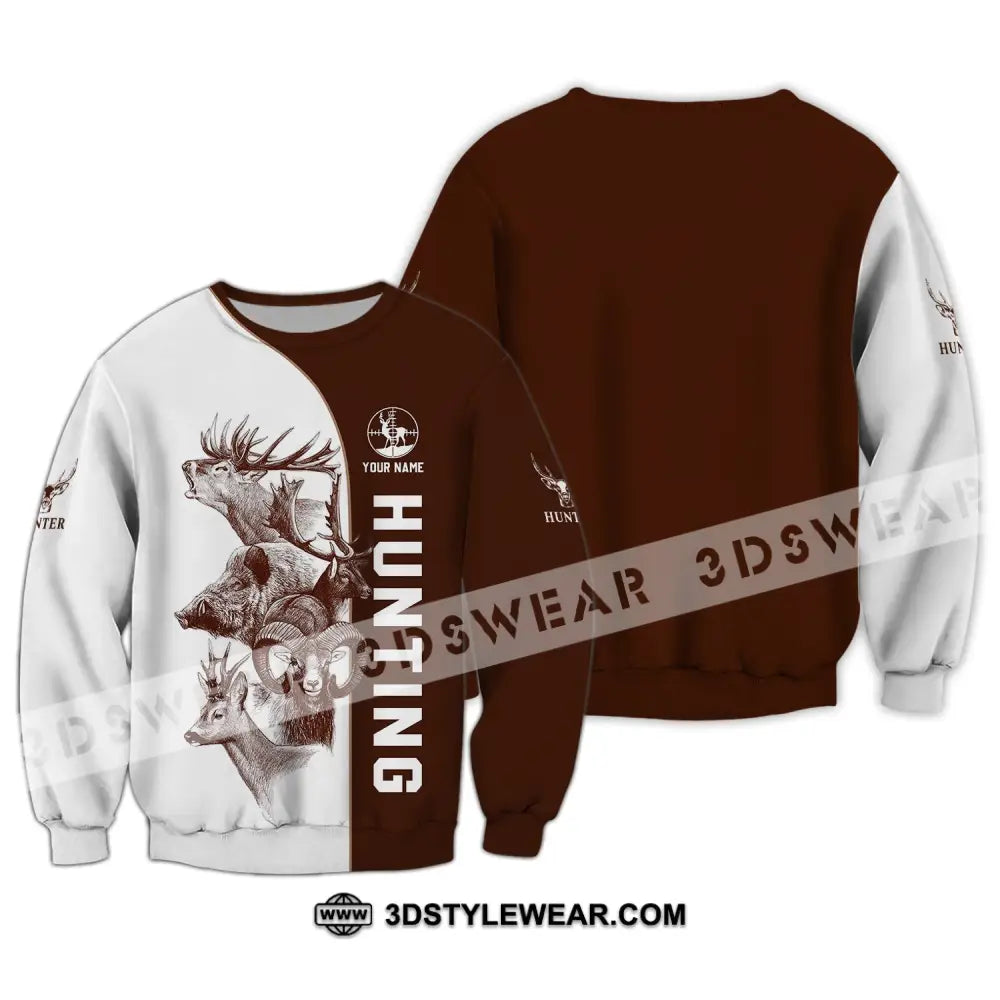 Unisex Shirt - Custom Name Hunting Long Sleeve / S T-Shirt