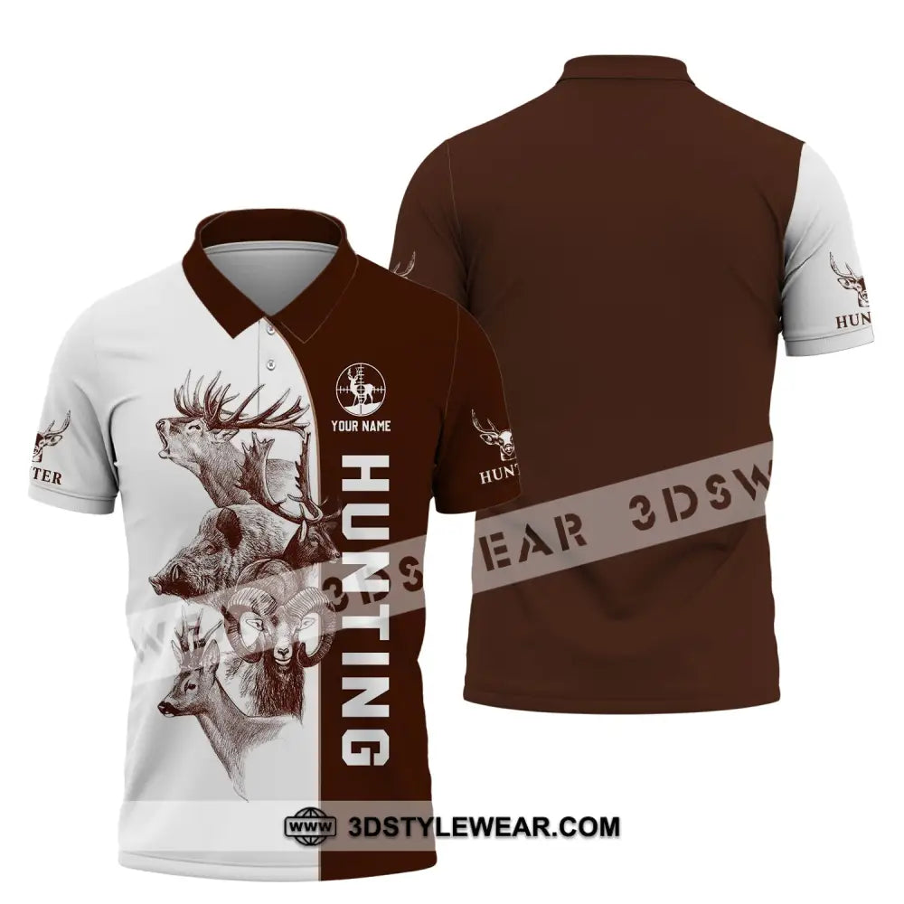 Unisex Shirt - Custom Name Hunting Polo / S T-Shirt