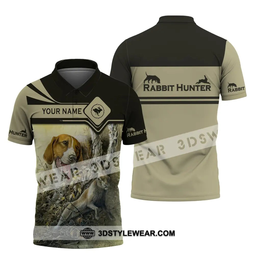 Unisex Shirt - Custom Name Hunting Rabbit Lover Polo / S T-Shirt