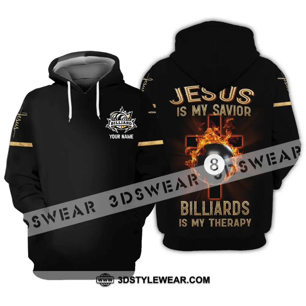 Unisex Shirt - Custom Name Jesus Billiards Hoodie / S T-Shirt