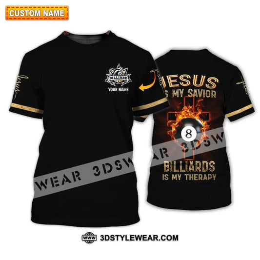 Unisex Shirt - Custom Name Jesus Billiards T-Shirt