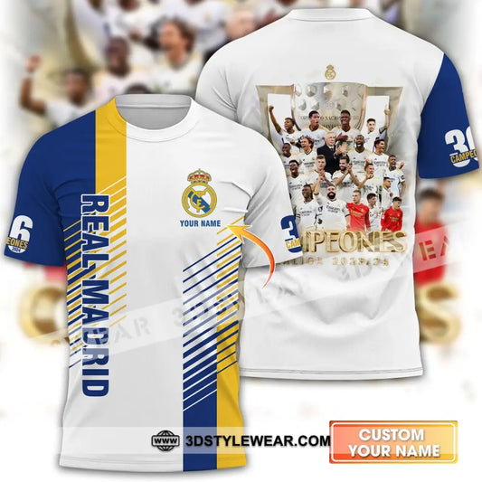 Unisex Shirt - Custom Name Los Blancos Champeones Laliga T-Shirt