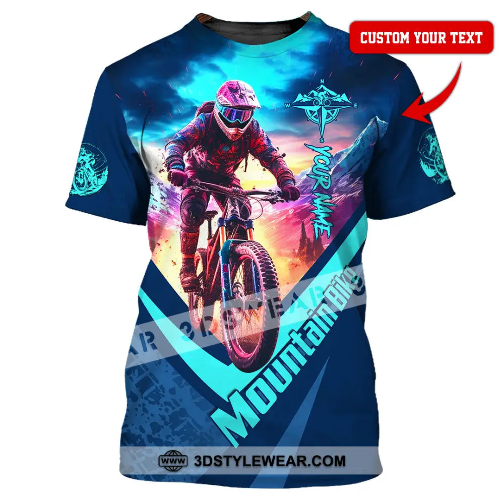 Unisex Shirt - Custom Name Mountain Bike Biker T-Shirt