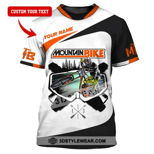 Unisex Shirt - Custom Name Mountain Bike For Player Cool Icon T-Shirt