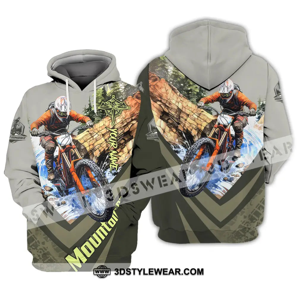 Unisex Shirt - Custom Name Mountain Bike For Player Forest Icon Hoodie / S T-Shirt