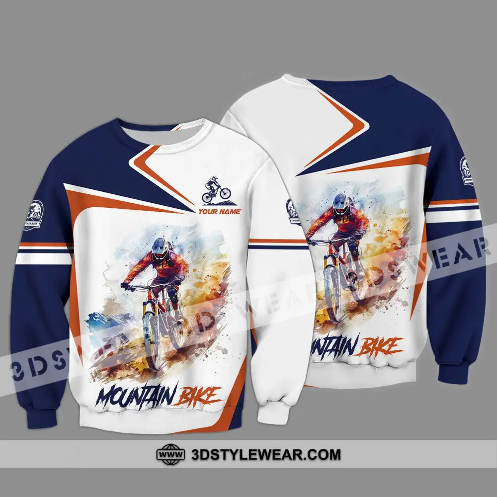 Unisex Shirt - Custom Name Mountain Bike Player Long Sleeve / S T-Shirt