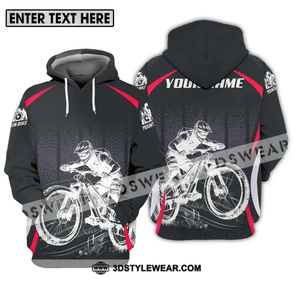 Unisex Shirt - Custom Name Mountain Bike Player Sport Hoodie / S T-Shirt