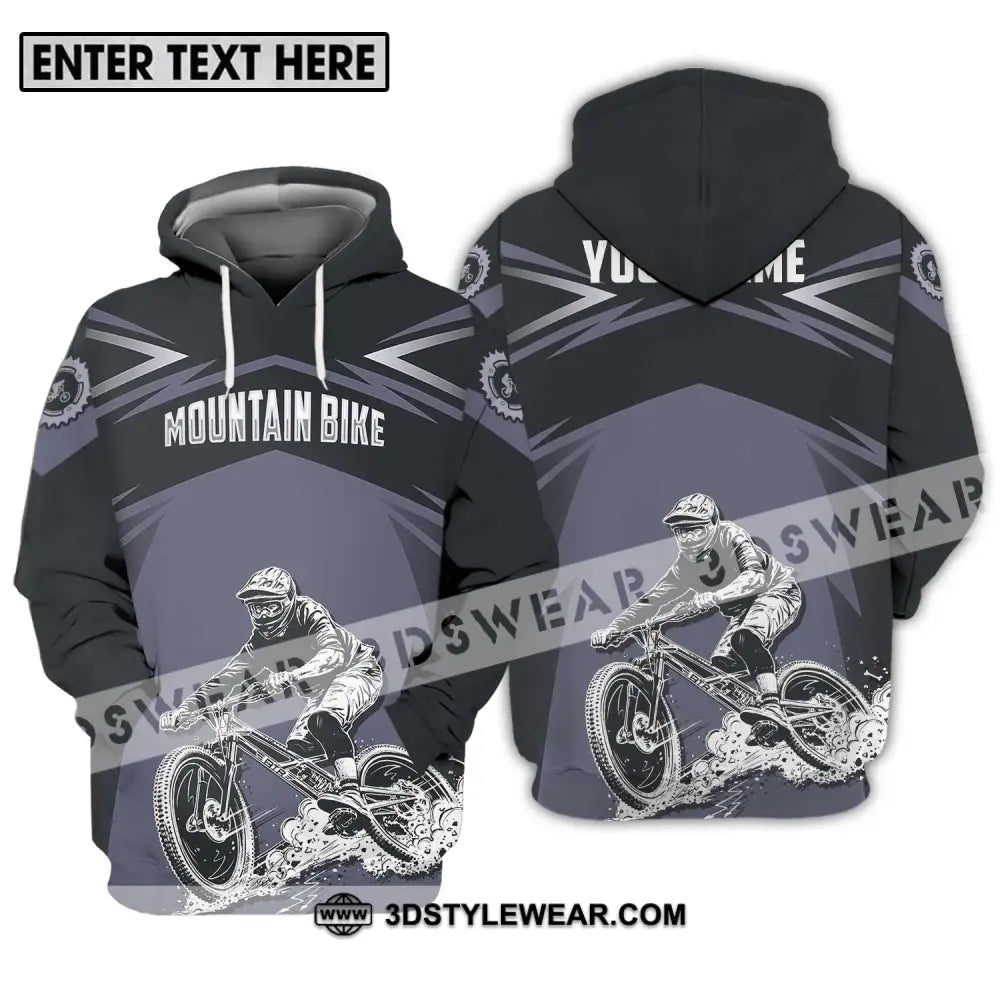 Unisex Shirt - Custom Name Mountain Bike Sport Classic Design Hoodie / S T-Shirt