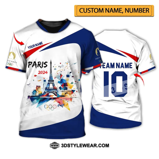 Unisex Shirt - Custom Name Number And Team Olympic Paris 2024 Sport T-Shirt