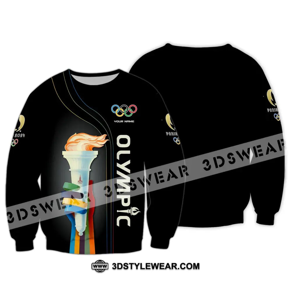 Unisex Shirt Custom Name Olympic 2024 Long Sleeve Polo / S T-Shirt