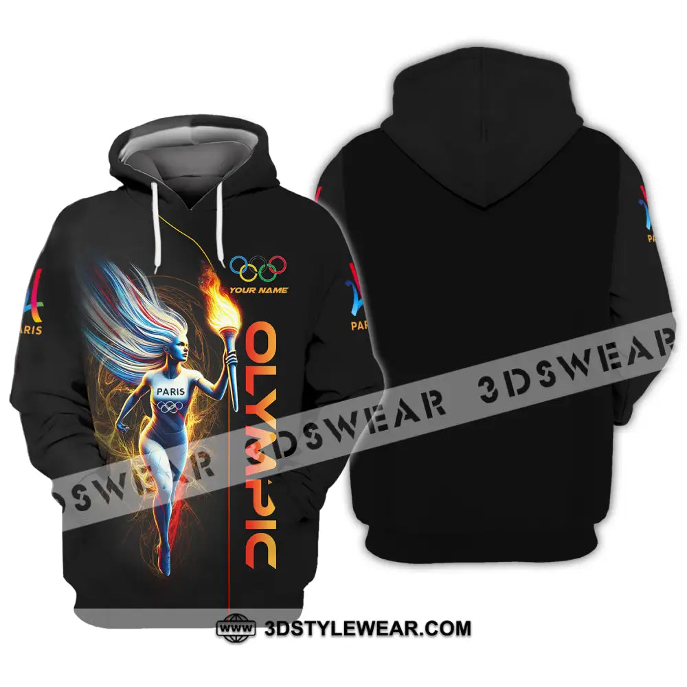 Unisex Shirt - Custom Name Olympic Fire Hoodie / S T-Shirt