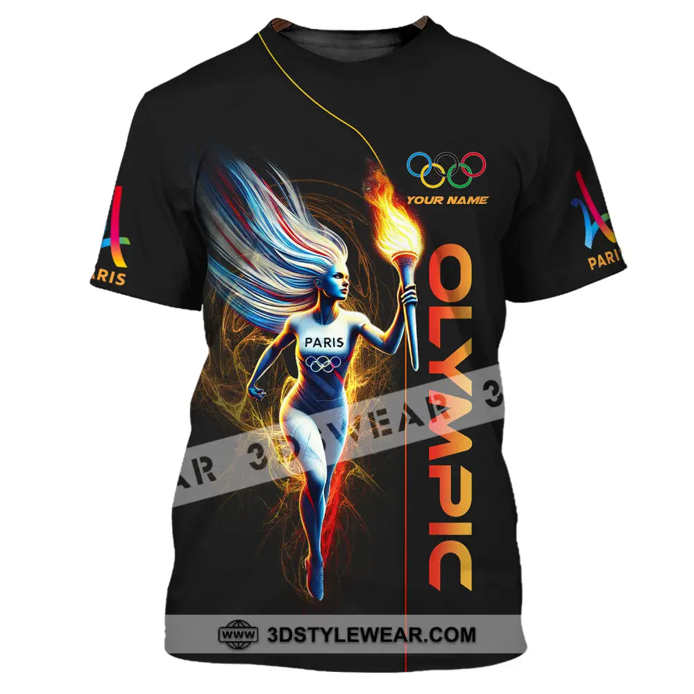 Unisex Shirt - Custom Name Olympic Fire T-Shirt / S T-Shirt