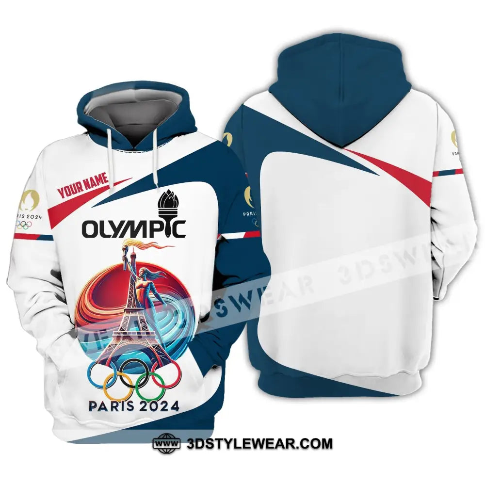 Unisex Shirt - Custom Name Olympic Paris 2024 Hoodie / S T-Shirt