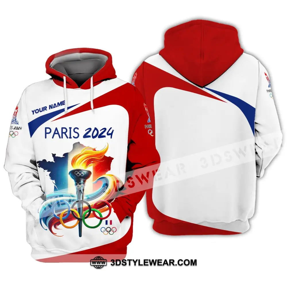 Unisex Shirt Custom Name Olympic Paris 2024 Long Sleeve Polo Hoodie / S T-Shirt