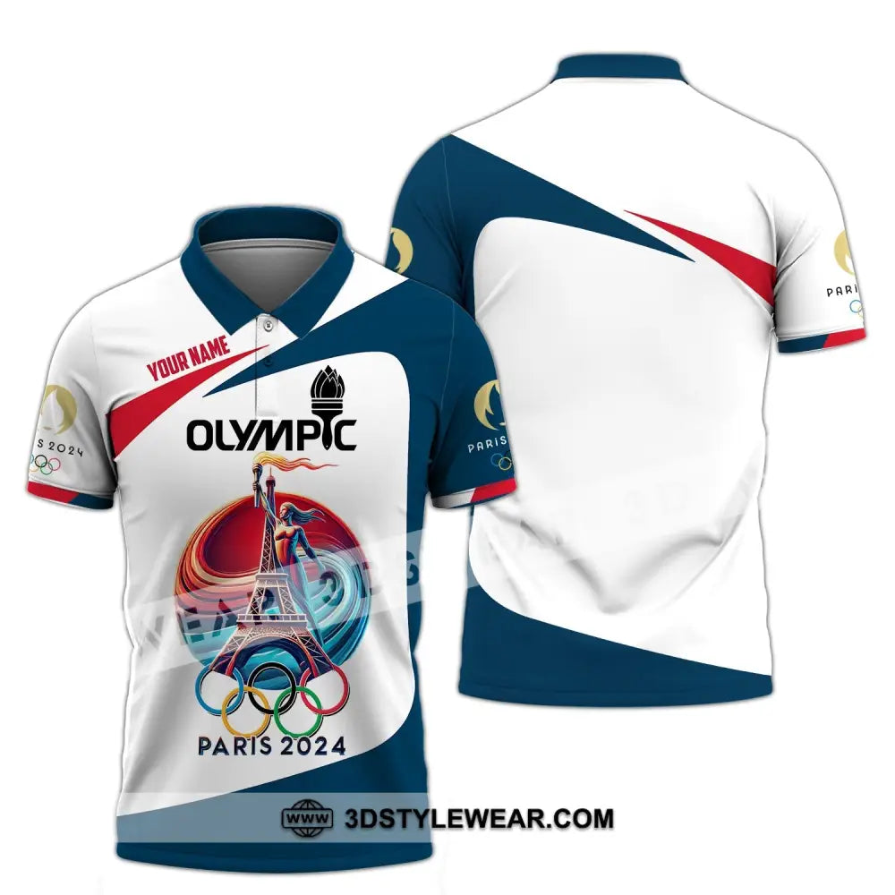 Unisex Shirt - Custom Name Olympic Paris 2024 Polo / S T-Shirt