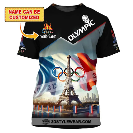 Unisex Shirt Custom Name Olympic T-Shirt Paris 2024 Hoodie Long Sleeve