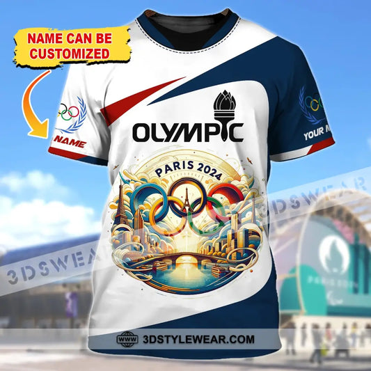 Unisex Shirt Custom Name Olympic T-Shirt Paris 2024 Hoodie Long Sleeve