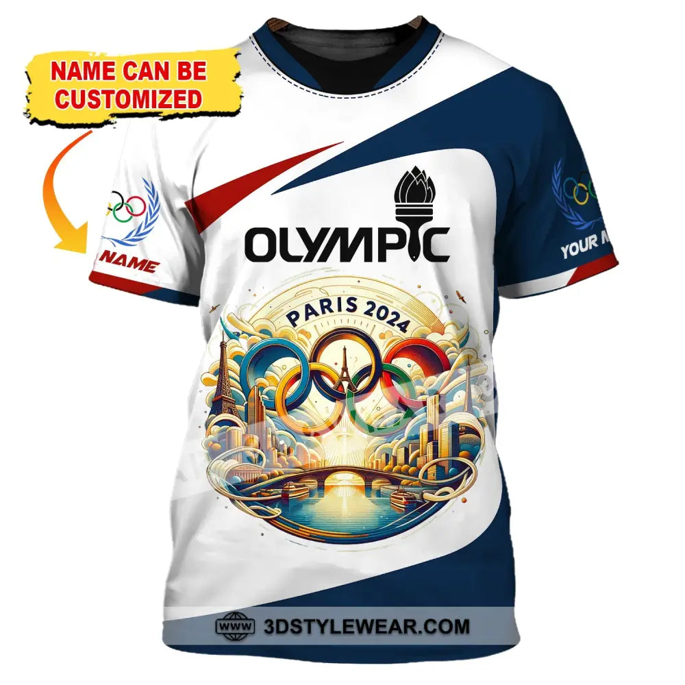 Unisex Shirt Custom Name Olympic T-Shirt Paris 2024 Hoodie Long Sleeve