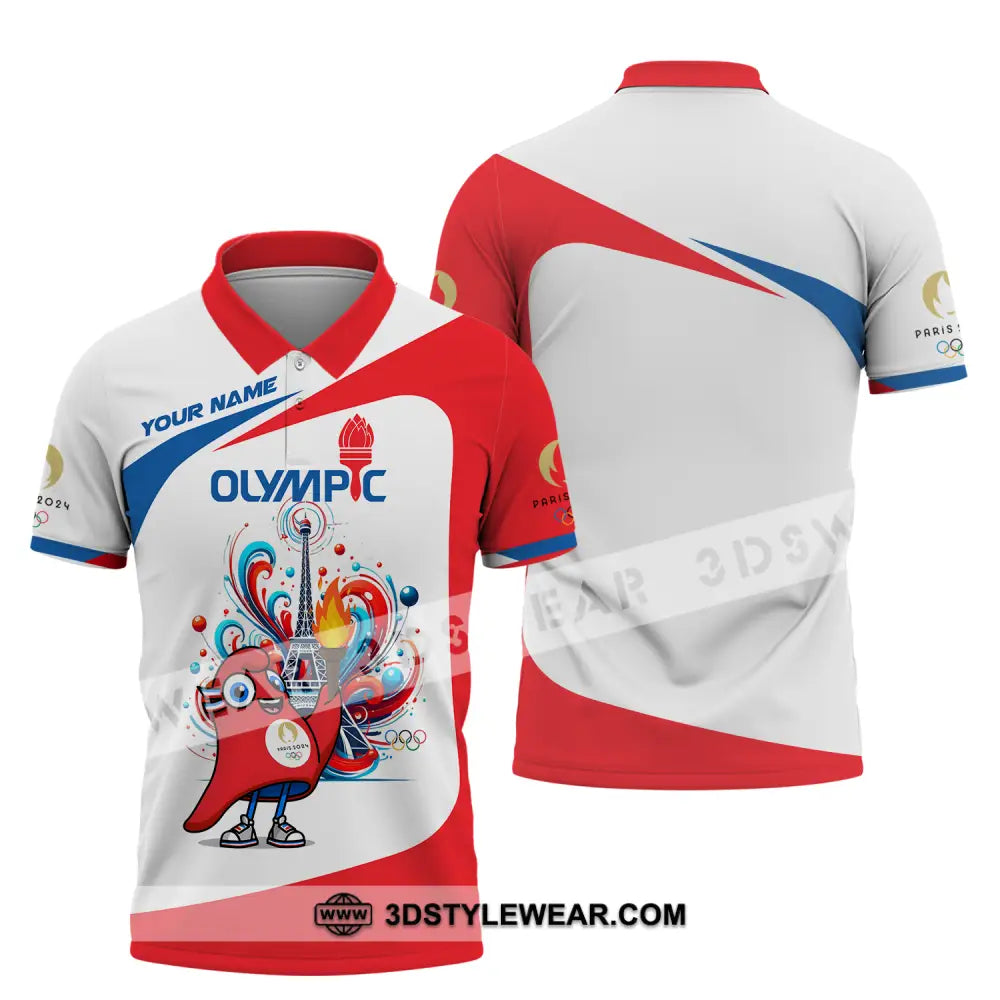 Unisex Shirt - Custom Name Paris 2024 Olympic Polo / S T-Shirt