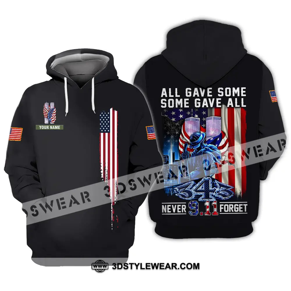 Unisex Shirt - Custom Name Patriot Day 911 All Gave Some Hoodie / S T-Shirt