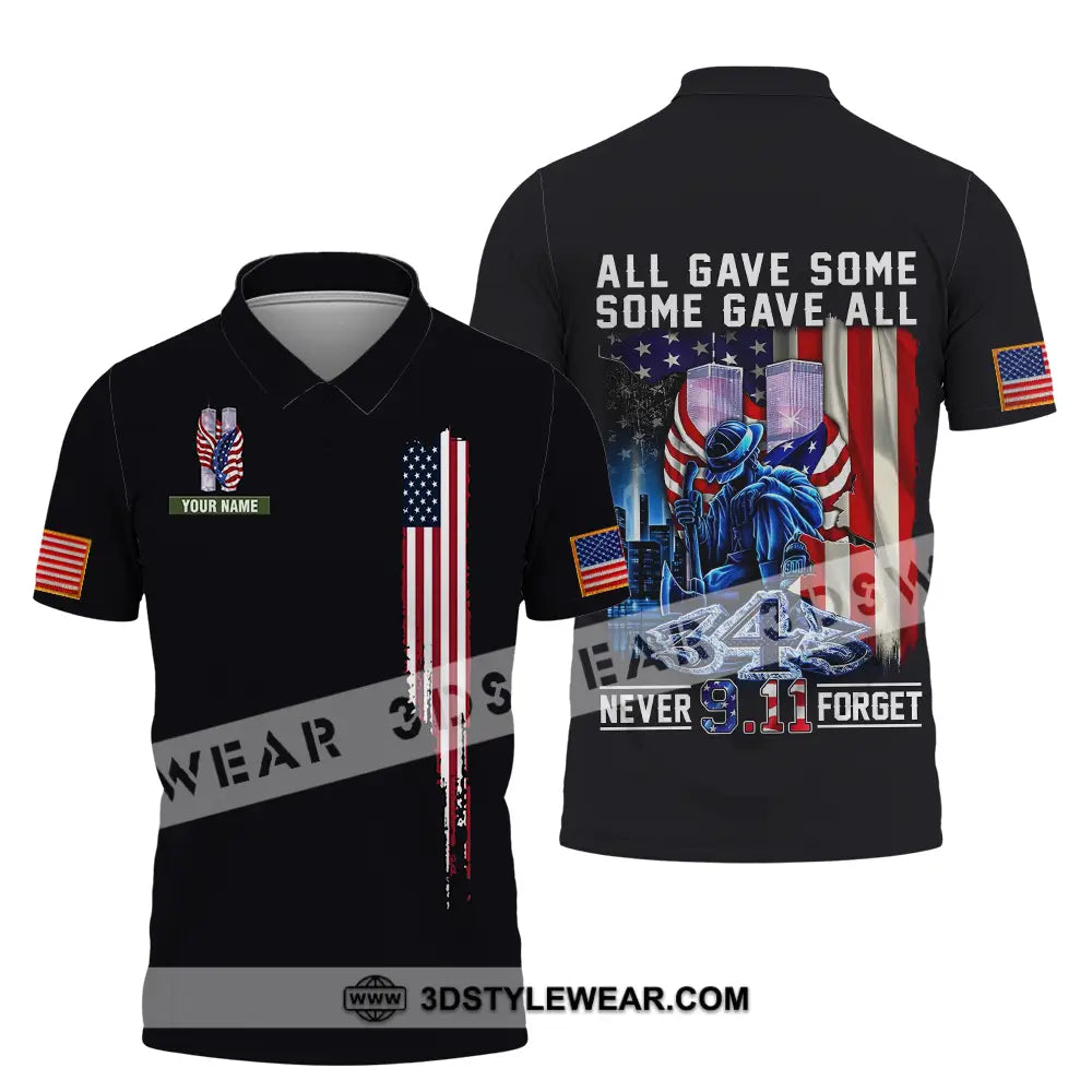 Unisex Shirt - Custom Name Patriot Day 911 All Gave Some Polo / S T-Shirt