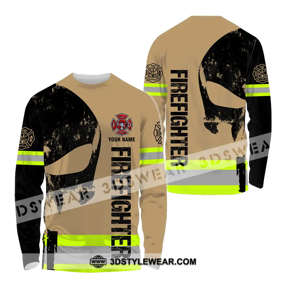 Unisex Shirt - Custom Name Patriot Day 911 Fire Dept Long Sleeve / S T-Shirt