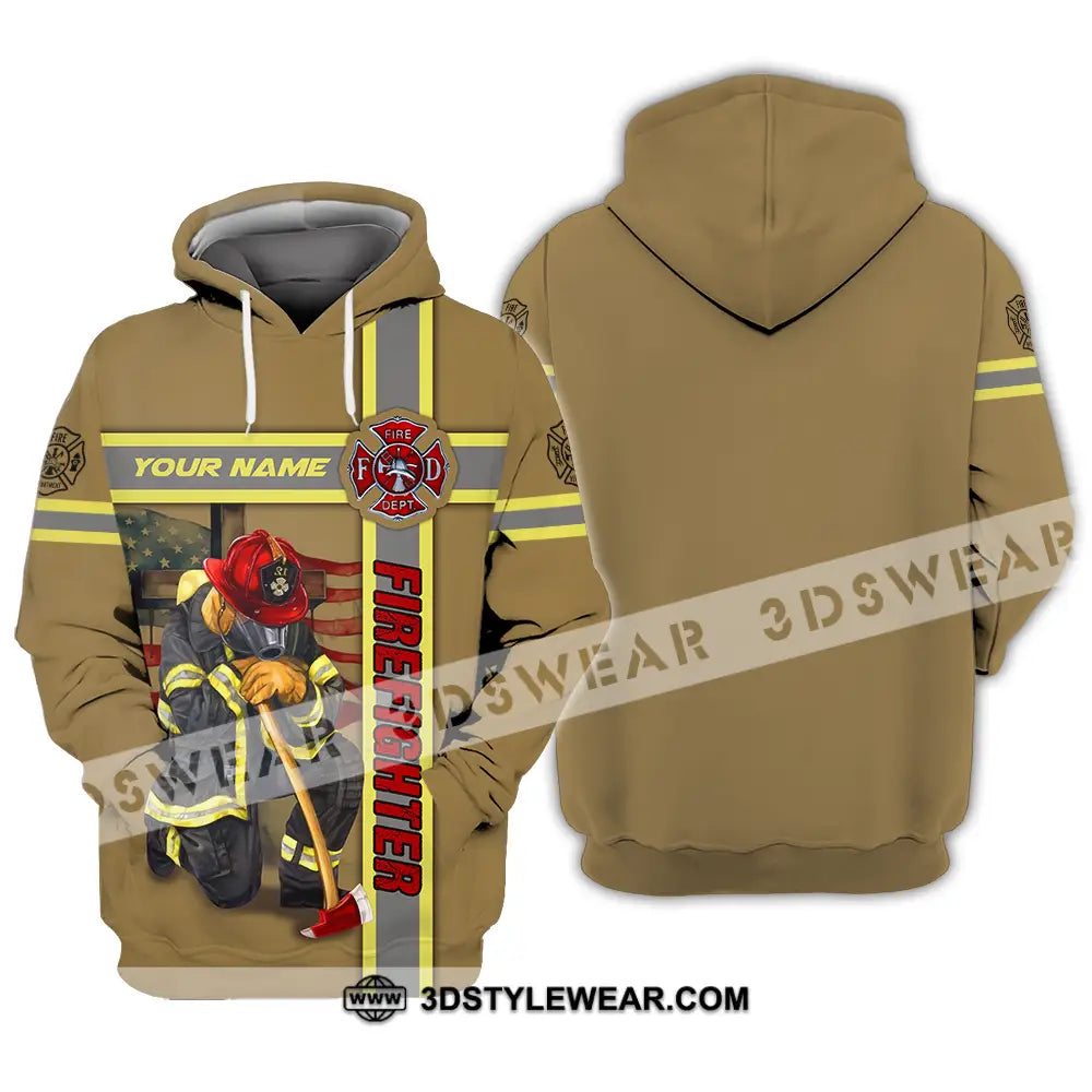 Unisex Shirt - Custom Name Patriot Day 911 Firefighter Hoodie / S T-Shirt