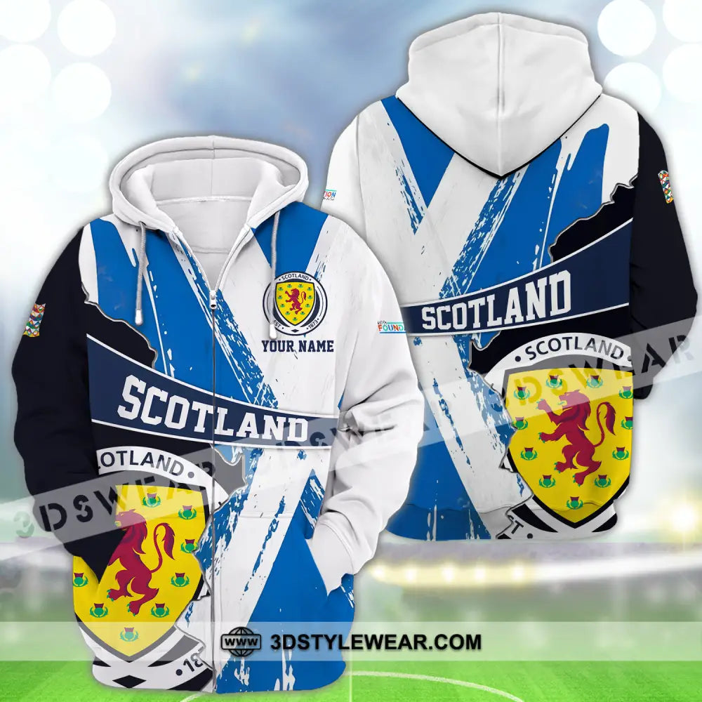 Unisex Shirt - Custom Name Scotland Est.1983 Euro 2024 Zipper Hoodie / S T-Shirt