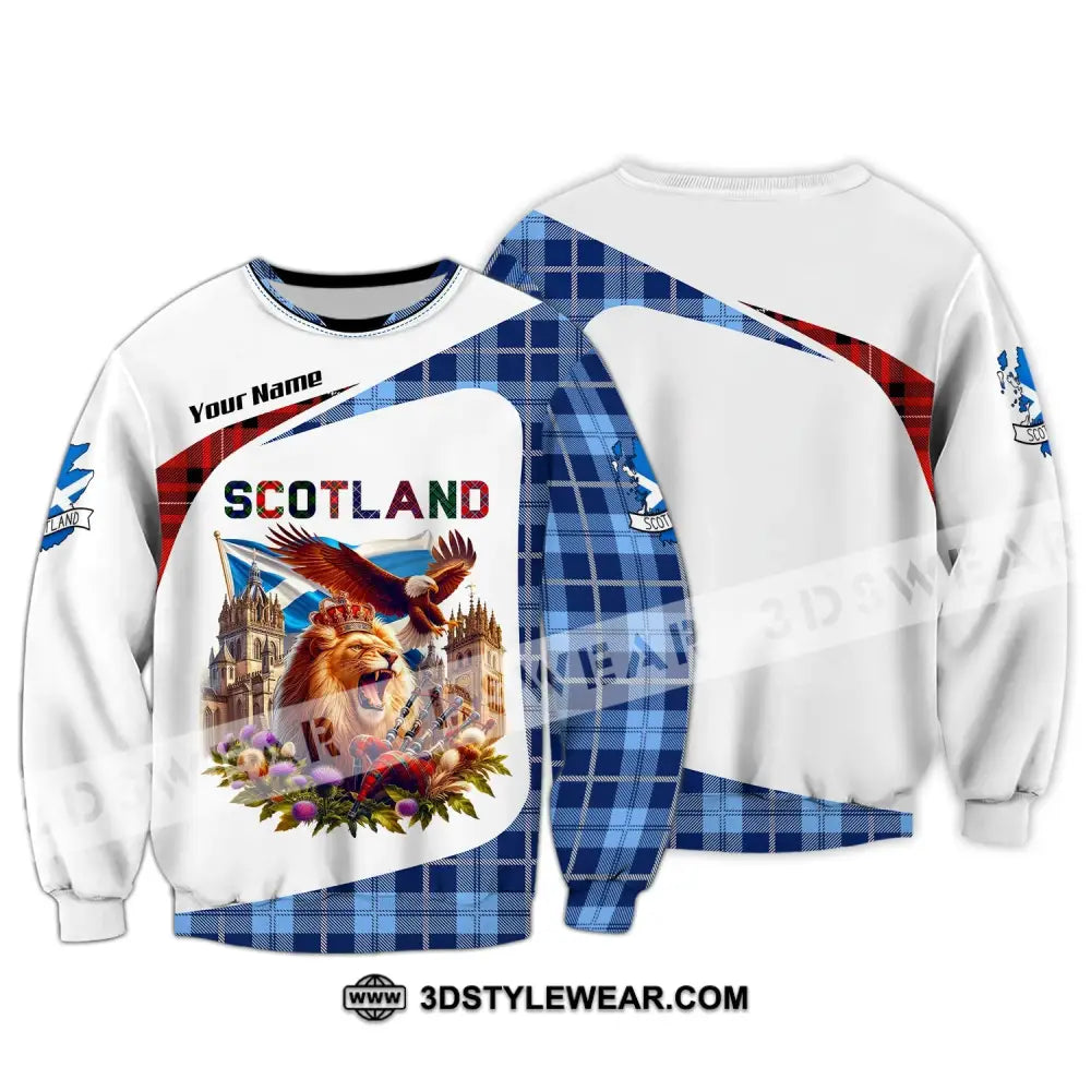 Unisex Shirt Custom Name Scotland Love Polo Long Sleeve Gift / S T-Shirt