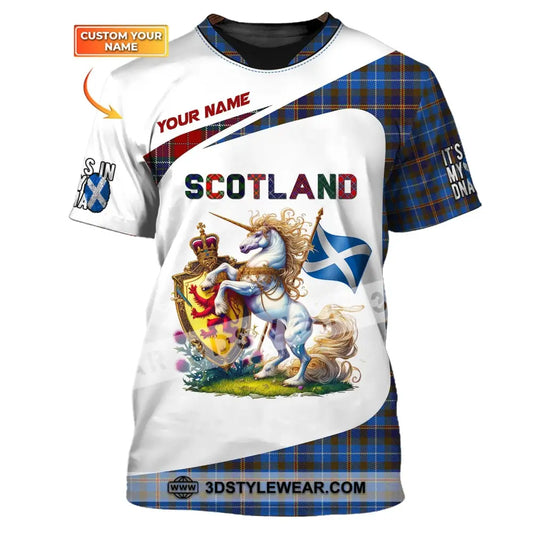 Unisex Shirt Custom Name Scotland Polo Long Sleeve Lover T-Shirt