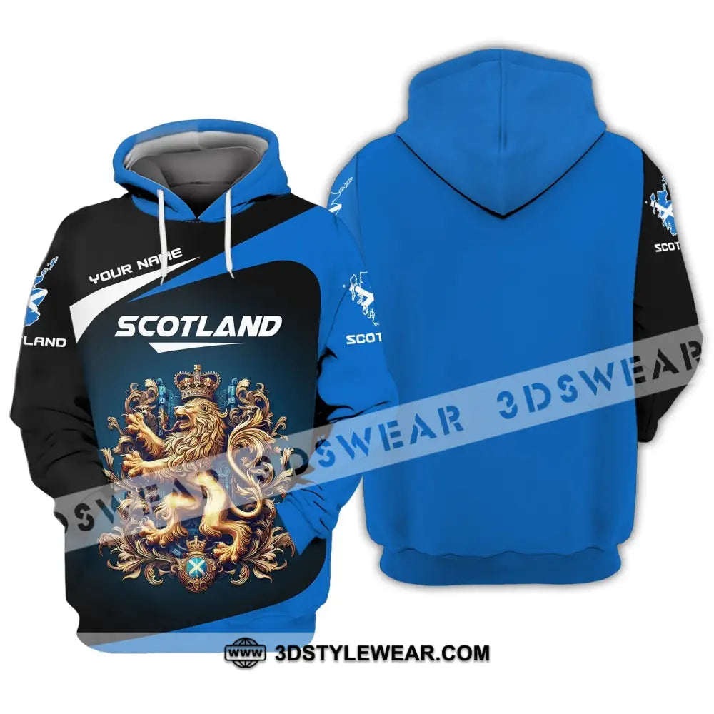 Unisex Shirt Custom Name Scotland Scottish T-Shirt Lover Hoodie / S