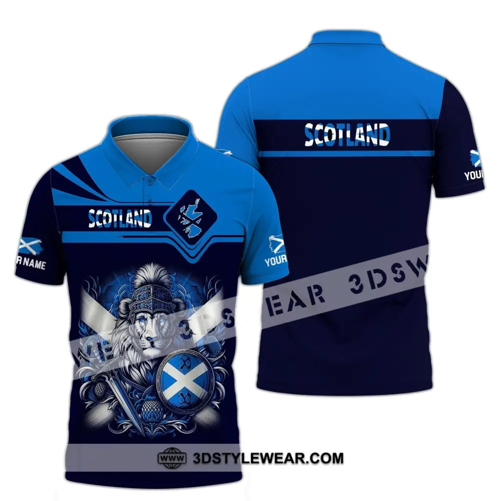 Unisex Shirt - Custom Name Scotland Sport Polo / S T-Shirt