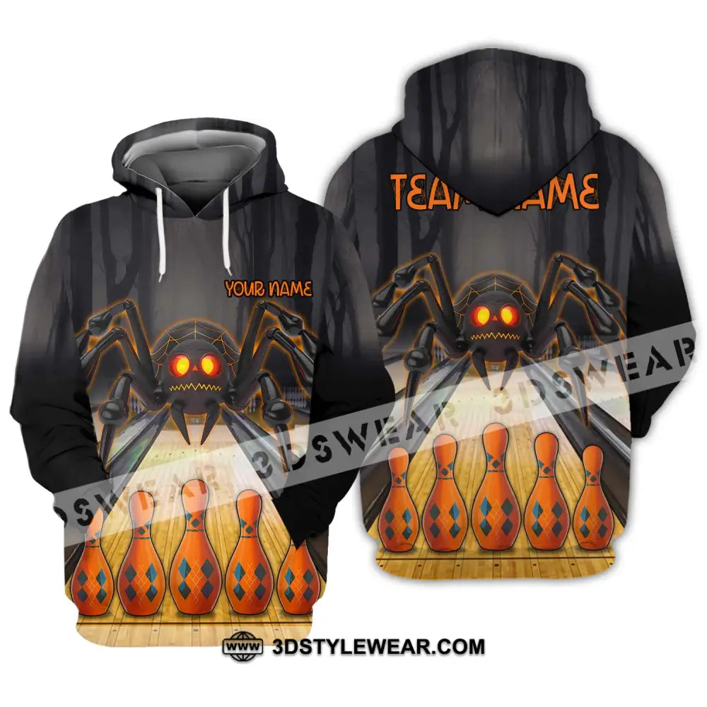 Unisex Shirt - Custom Name Spider Bowling Hoodie / S T-Shirt