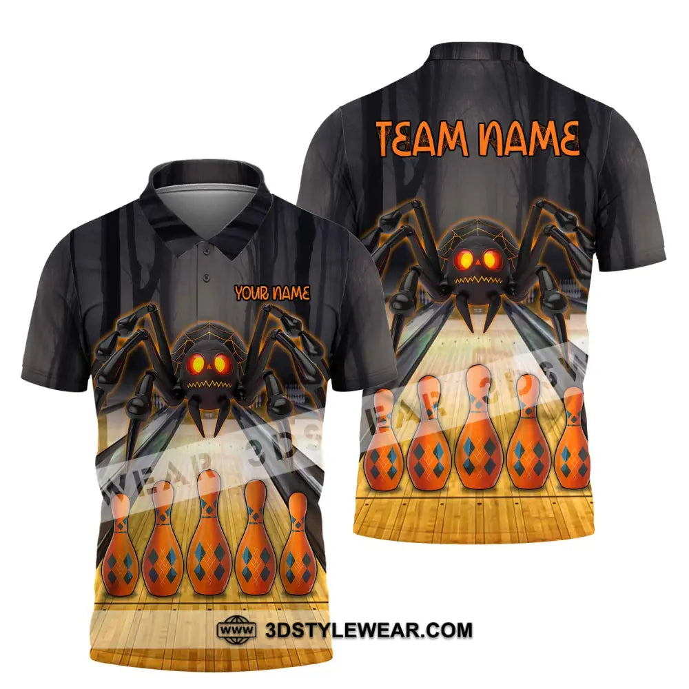 Unisex Shirt - Custom Name Spider Bowling Polo / S T-Shirt