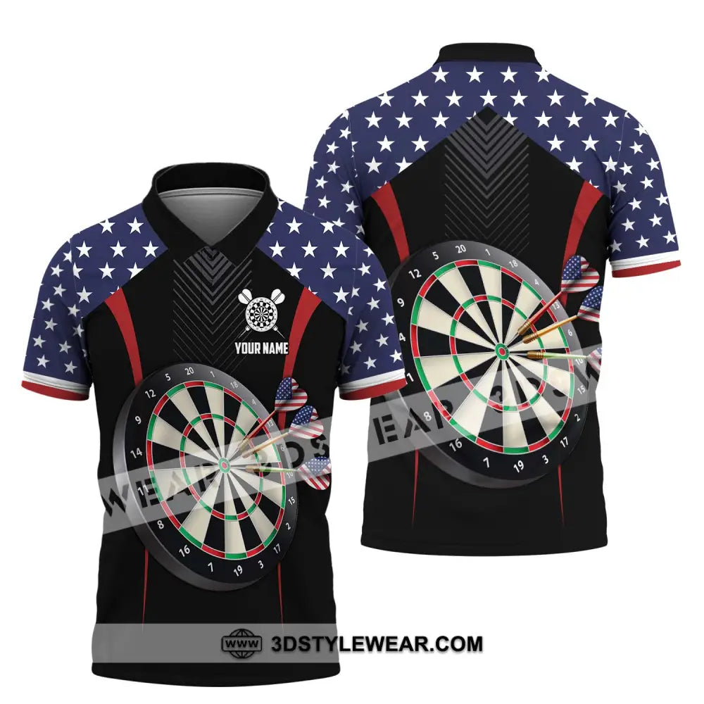 Unisex Shirt - Custom Name Sport America Darts Polo / S T-Shirt