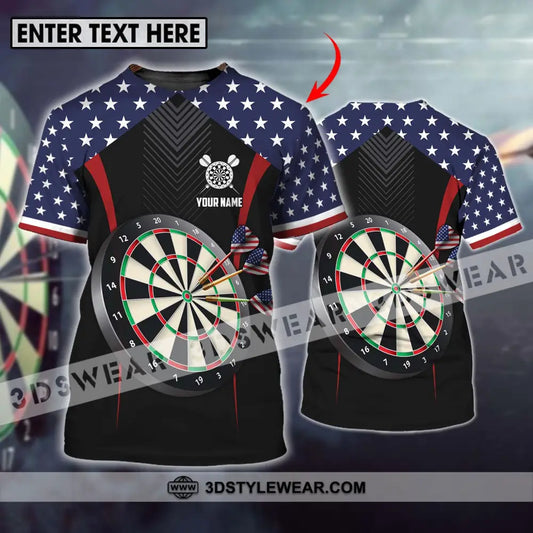 Unisex Shirt - Custom Name Sport America Darts T-Shirt