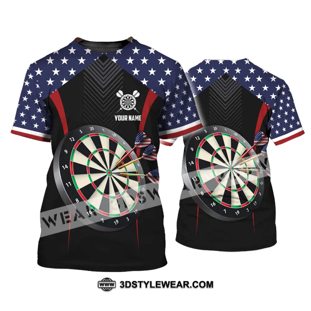 Unisex Shirt - Custom Name Sport America Darts T-Shirt / S T-Shirt