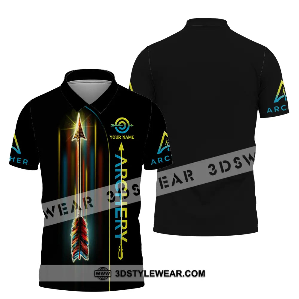 Unisex Shirt - Custom Name Sport Archery Player Polo / S T-Shirt